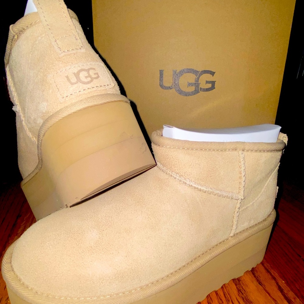 Brand new UGG ultra mini platform booties.